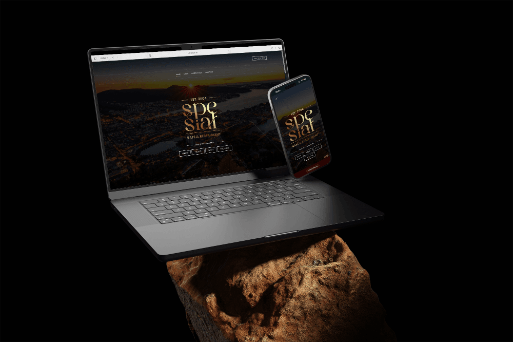 Kafe Spesial Bergen website design mockup by Not So Basic Media