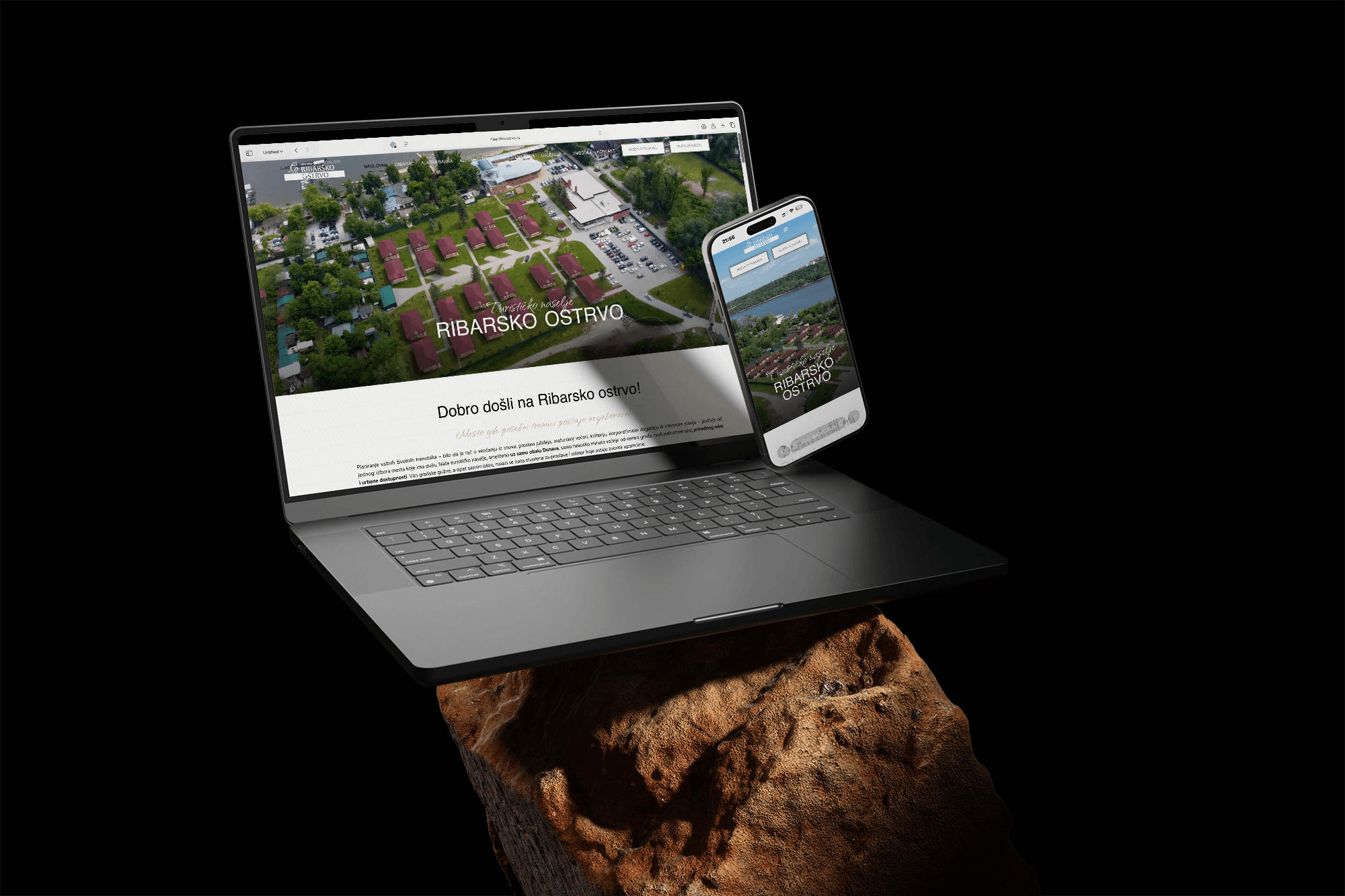 Ribarsko Ostrvo website design mockup by Not So Basic Media