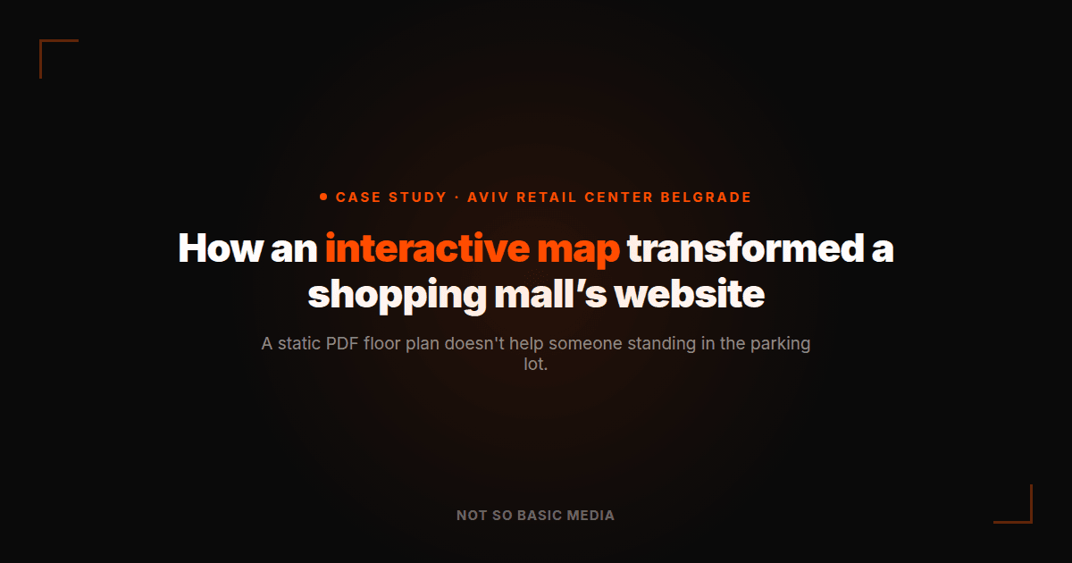 How an interactive map transformed a shopping mall's website — Aviv Retail Center Belgrade case study