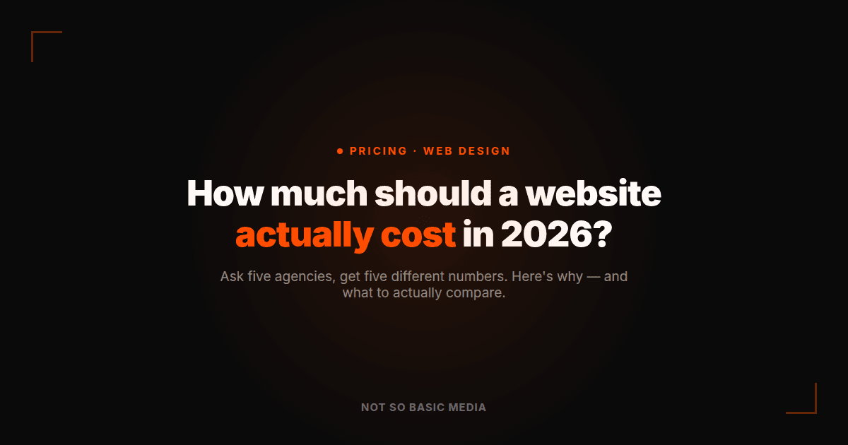 How much should a website actually cost in 2026? — web design pricing guide