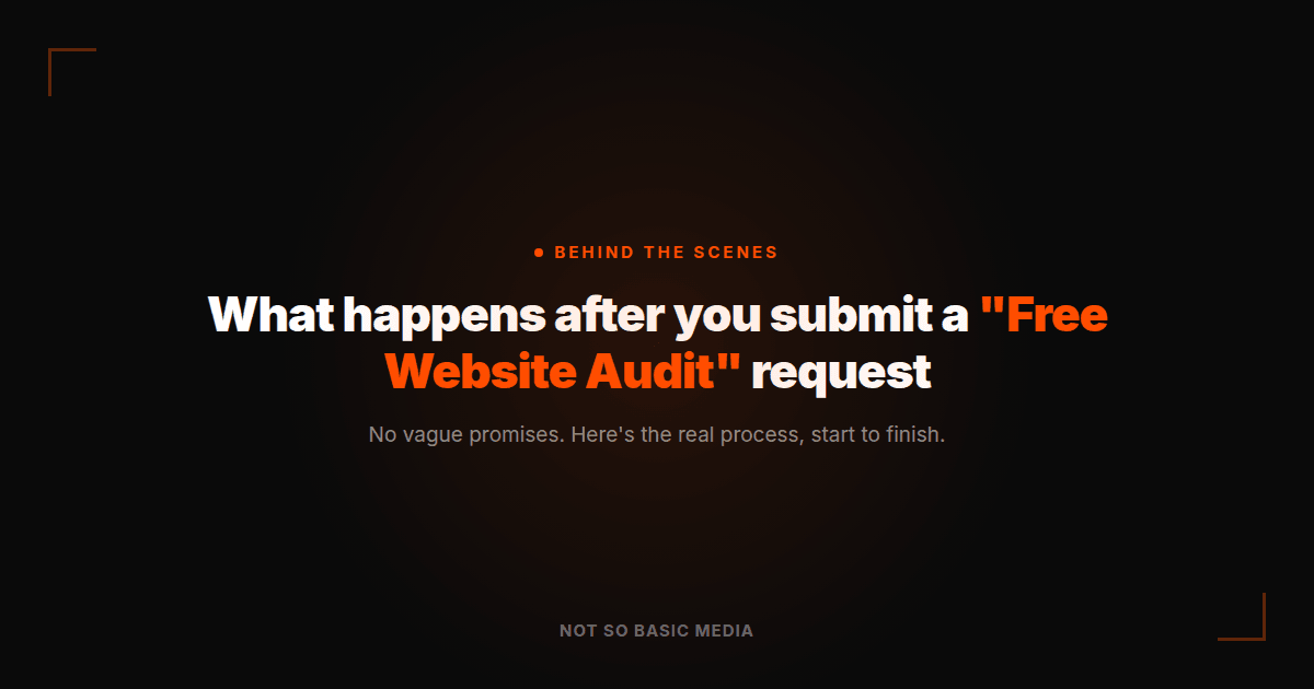 What happens after you submit a Free Website Audit request — behind the scenes