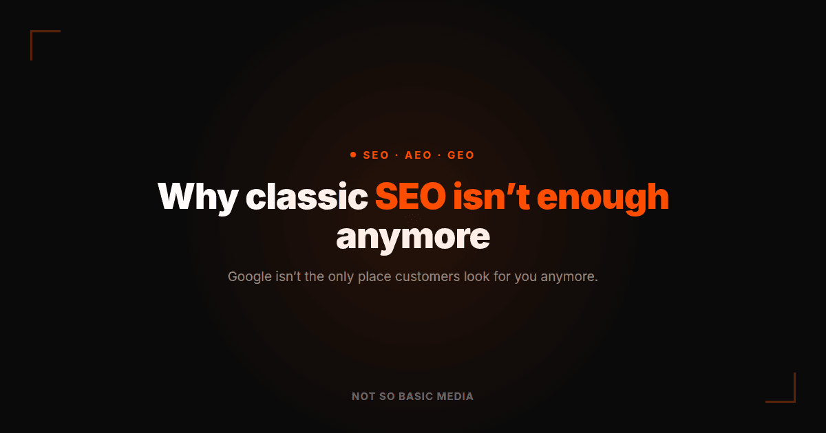 Why classic SEO isn't enough anymore — SEO, AEO, and GEO